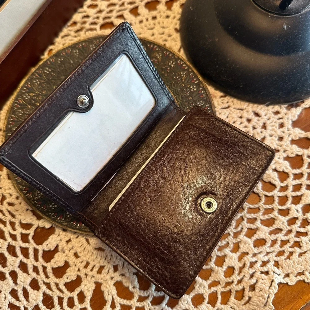 Coach Brown Vintage Leather ID Wallet